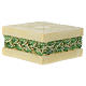 Christmas candle with holly, rectangular prism shape s2