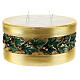 Christmas candle with holly, cylinder shape s3