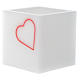 Candle, cubic shape with heart s2