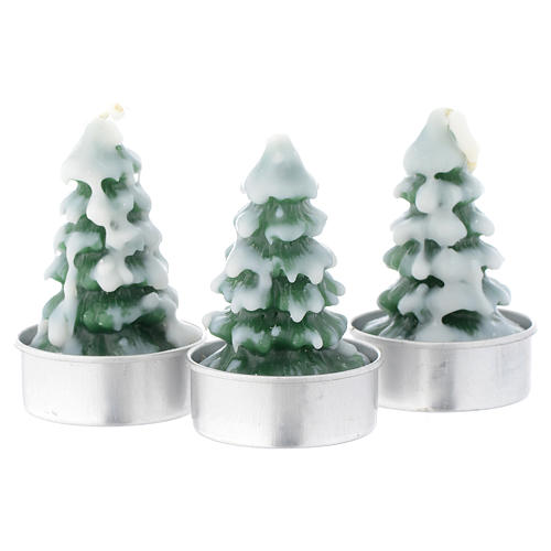 Christmas tree candle set, 3 candles 1