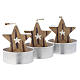 Poinsettia Christmas set of 3 candles s2