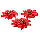 Vela navideña flor de Navidad roja, juego de 3 piezas s1