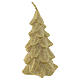 Vela Árbol de Navidad dorada 11 cm s1