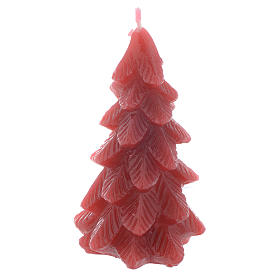 Christmas tree candle, red colour measuring 11cm