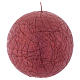 Bougie de Noël Comet sphère 12,5 cm rouge s1