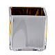 Christmas Tea light holder, square with yellow decoration s5