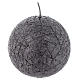 Christmas sphere candle, comet model, charcoal grey color 8cm s1