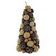 Vela navideña en forma de árbol con nueces, h 20 cm s1