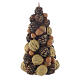 Vela navideña en forma de árbol con nueces, h 15 cm s1