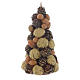 Vela navideña en forma de árbol con nueces, h 15 cm s2