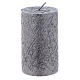 Christmas candle, comet model, cylinder shaped charcoal grey colour 10x6cm s1