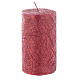 Christmas candle, comet model, cylinder shaped red colour 10x6cm s1