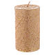 Christmas candle, comet model, cylinder shaped golden colour 10x6cm s1