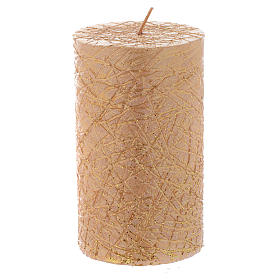 Candele natalizie: Candela natalizia Comet cilindro 10x6 Dorata Candele natalizie: Candela natalizia Comet cilindro 10x6 Dorata