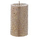 Christmas candle, comet model, cylinder shaped copper colour 10x6cm s1