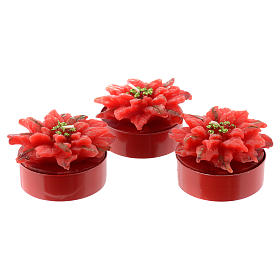 Weihnachtskerzen: Kerze Weihnachtssterne rot 3St. Weihnachtskerzen: Kerze Weihnachtssterne rot 3St.