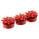 Poinsettia Christmas candle, 3 pieces s1