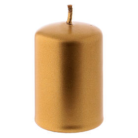 Ceralacca gold-colour metal candle 4x6 cm