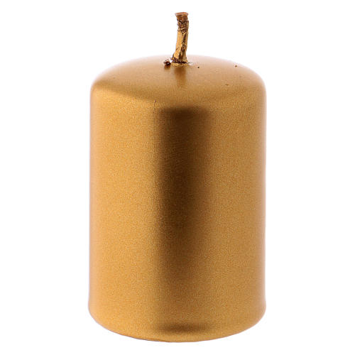 Ceralacca gold-colour metal candle 4x6 cm 2