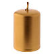 Metallic Gold Candle for Christmas 4x6 cm s2