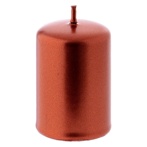 Ceralacca copper-colour metal candle 4x6 cm 2