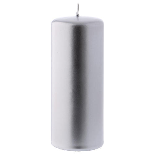 Silver Christmas Candle, Ceralacca 6x15 cm 1