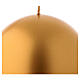 Weihnachstkerze Kugel Siegellack 15cm goldenfarbig s2