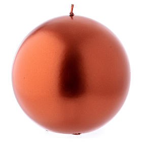 Bougie de Noël sphère couleur cuivre Ceralacca diam. 15 cm