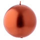 Vela de Natal esfera cor cobre Ceralacca diâm. 15 cm s1