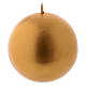 Świeca bożonarodzeniowa kula złota Ceralacca śr. 8 cm s1