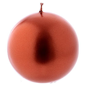 Candela Natalizia sfera rame Ceralacca d. 8 cm