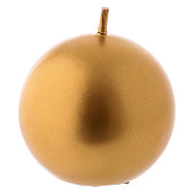 Weihnachstkerze Kugel Siegellack 6cm goldenfarbig