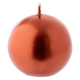 Vela Natal esfera Ceralacca acobreada d. 6 cm