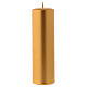 Christmas candle in wax, metallic effect golden 20x6 cm s1