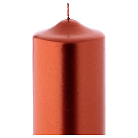 Christmas candle in copper, Ceralacca 24x8 cm