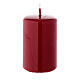 Candelotto di Natale cilindrico 80x50 mm ceralacca rosso scuro s2