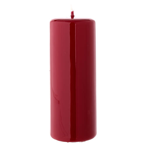 Rote Weihnachtskerze Siegelwachs Zylinderform, 130x50 mm 1