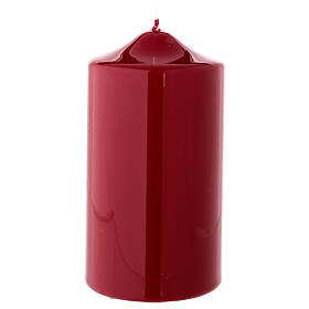 Candela natalizia rosso scuro ceralacca cilindro 150x80 mm