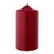 Candelotto natalizio ceralacca bordeaux opaca 150x80 mm s1