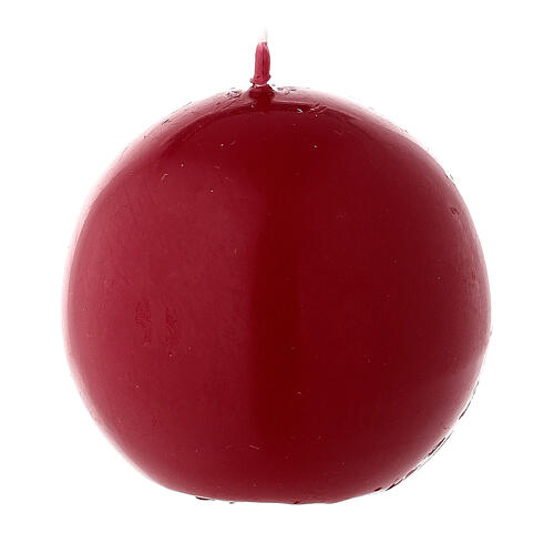 Vela de Natal vermelho esfera lacre 6 cm 2
