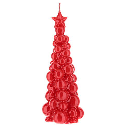 Mosca Weihnachtskerze in Form eines roten Baums, 21 cm 1