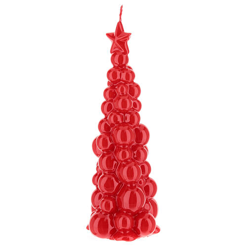 Mosca Weihnachtskerze in Form eines roten Baums, 21 cm 2