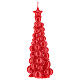 Mosca Weihnachtskerze in Form eines roten Baums, 21 cm s1
