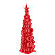 Świeca bożonarodzeniowa choinka Moskwa czerwona 21 cm s2