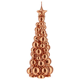 Vela de Natal árvore cor cobre modelo Moscovo 21 cm