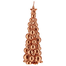 Vela de Natal árvore cor cobre modelo Moscovo 21 cm