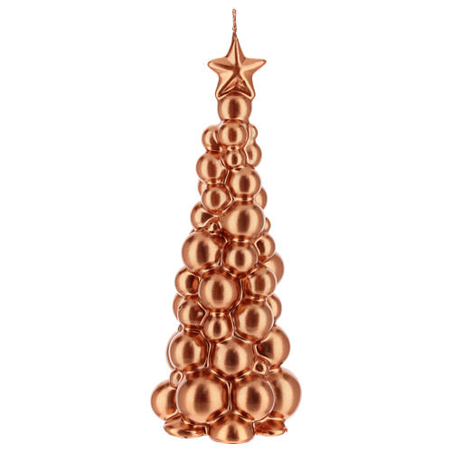 Vela de Natal árvore cor cobre modelo Moscovo 21 cm 1