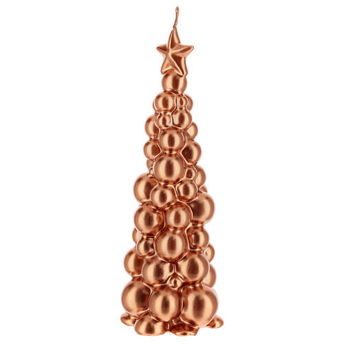 Vela de Natal árvore cor cobre modelo Moscovo 21 cm 2