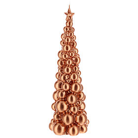 Mosca Weihnachtskerze in Form eines kupferfarbigen Baums, 30 cm