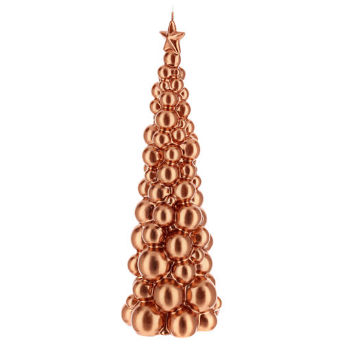 Vela de Natal árvore cor cobre modelo Moscovo 30 cm 2